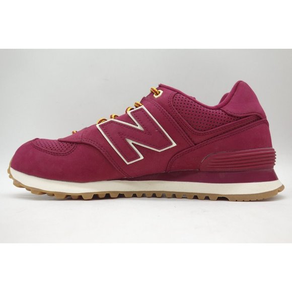 New Balance 574 Maroon Lace Up Athletic Sneakers Shoes Men\'s 8.5 D main image 5